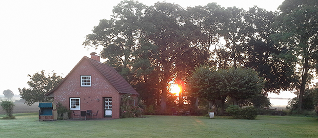 Ferienhaus Wischhof Walksfelde - Altes Backhaus im Sommer